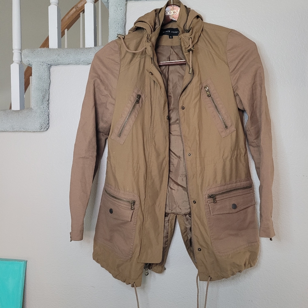 Black Rivet utility jacket